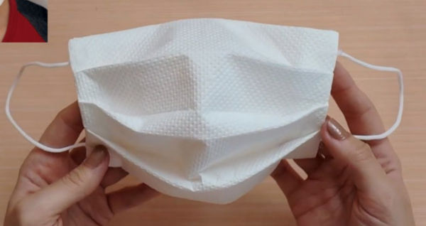 Маска из бумажного полотенца