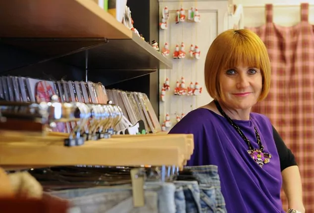 Mary Portas, ¿the Queen of Shops¿ in her new boutique-style, designer charity shop for Save the Children. Living and Giving Shop