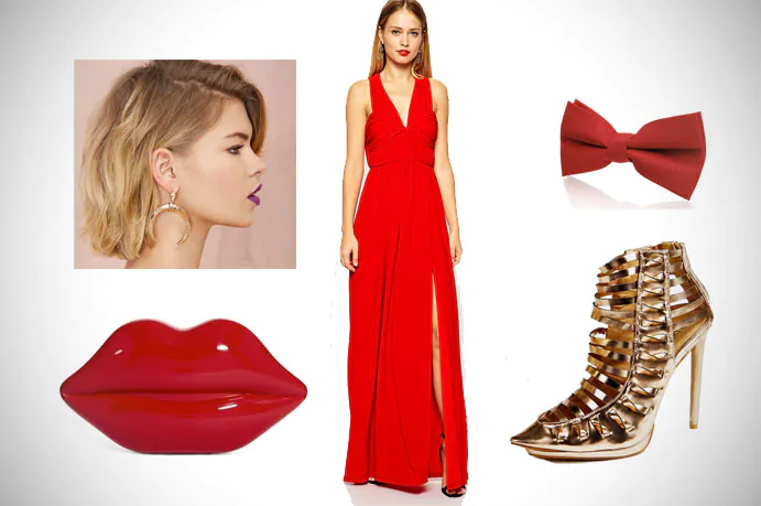 red dress