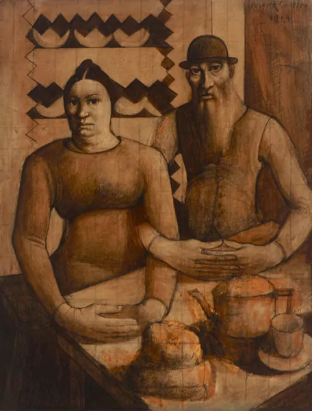 Marc-Gertler.-Rabbi-and-Rabbitzin.1914
