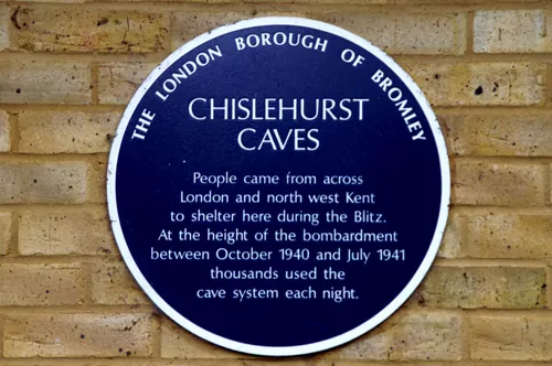 Chislehurst caves - sign