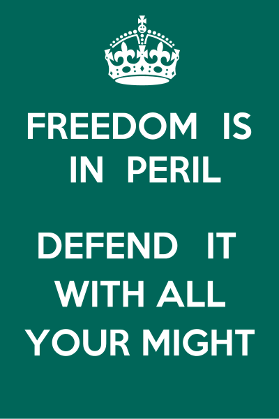 Freedom is in peril