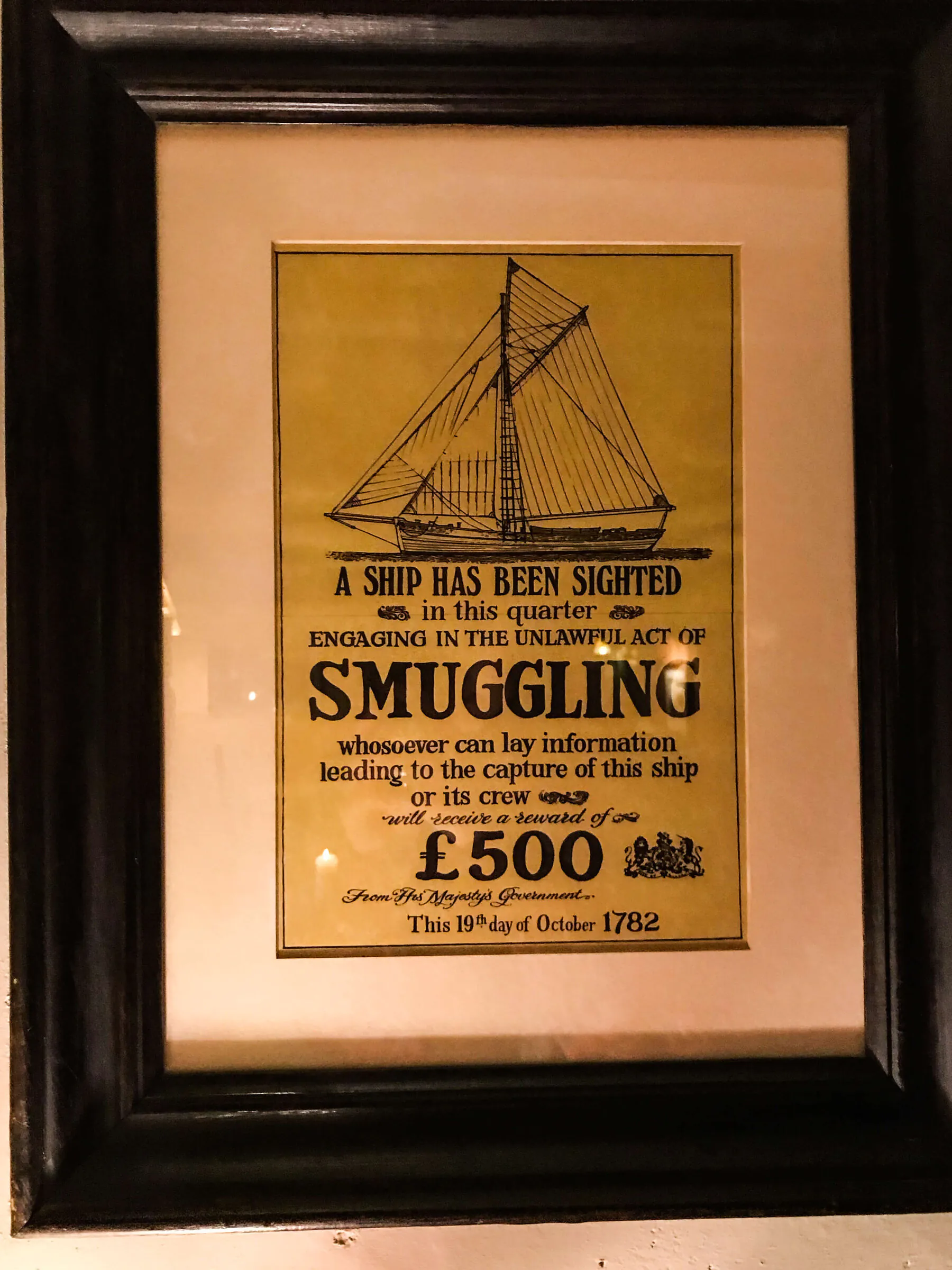 Плакат 1782 года